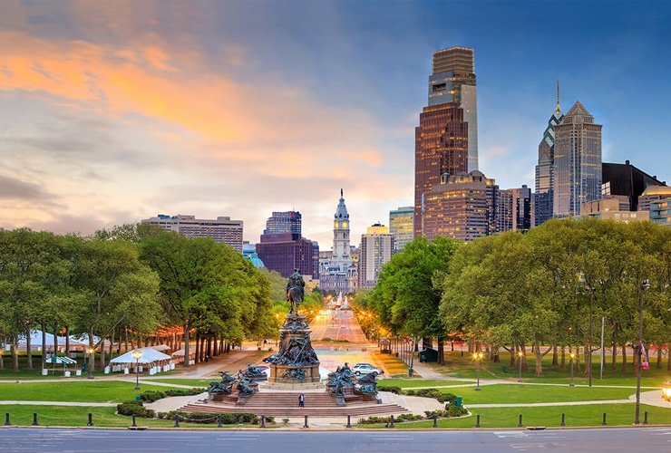 City skyline of Philadelphia, Pennsylvania