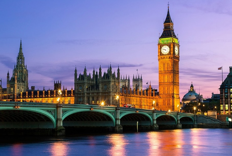 Big Ben clocktower in London, Great Britain