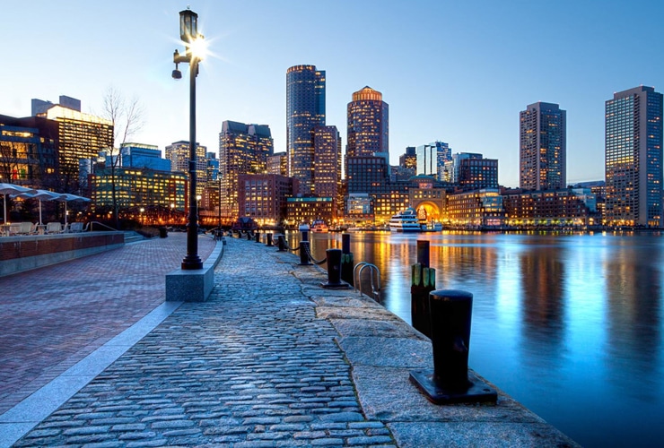 Boston harbor in Boston, Massachusetts