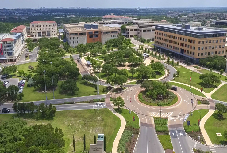 Aerial view of the University of Texas San Antonio campus